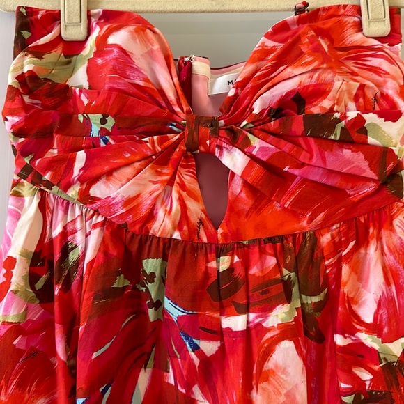 Milly Noah Brushstroke Floral Poplin Dress - Picture 3 of 6